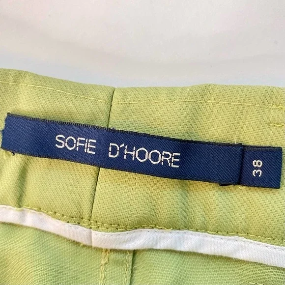 Sofie D'Hoore Piccolo High Waist Straight Cropped Pant Green